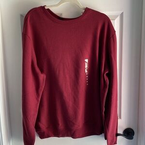 H & M burgundy crew neck XL NEW